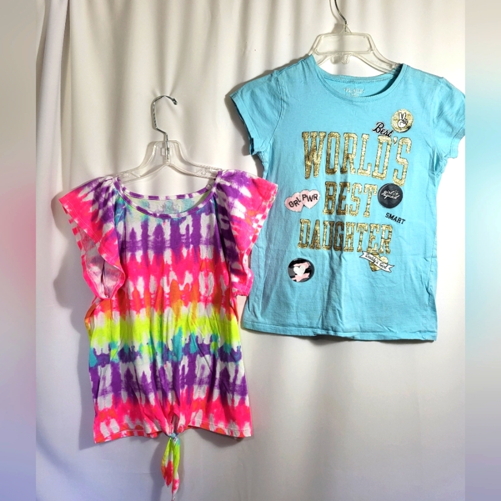 Place 2 tops for 1 price short sleeve tee   girls 10 - 12  #1705